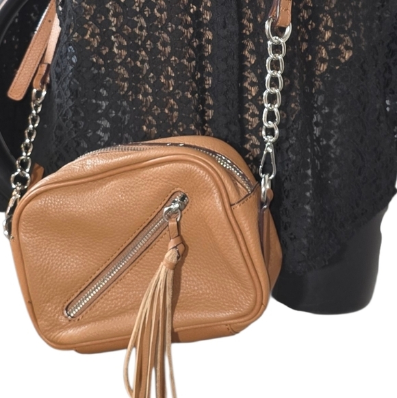 Santuary Handbags - Santuary Tan Crossbody Bag with Tassel